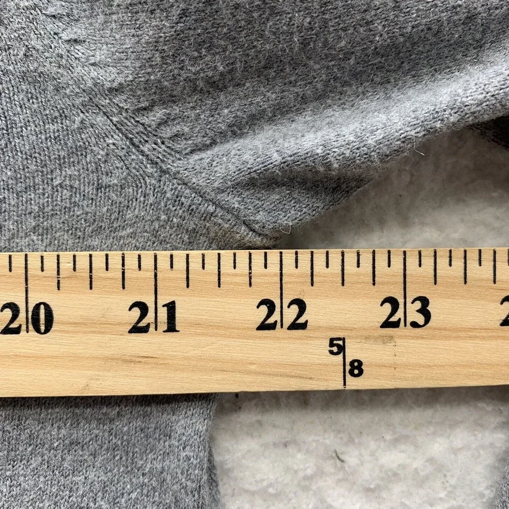 The North Face Knit Jacket Mens Medium‎ Wool Blend Gray 1/4 Zip Hiking Outdoors